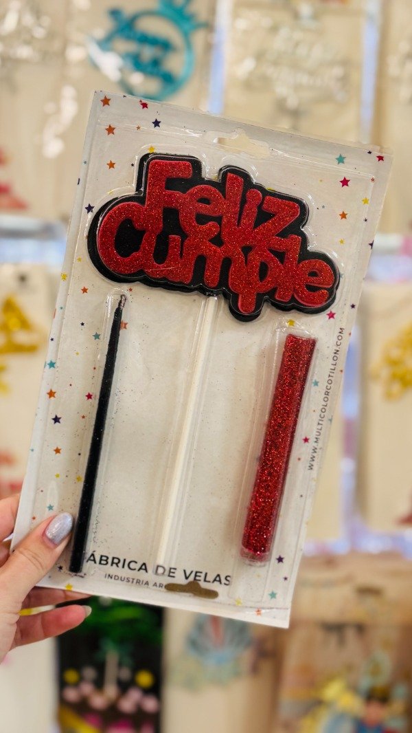 Producto - Topper con vela y bengala futbol - 0