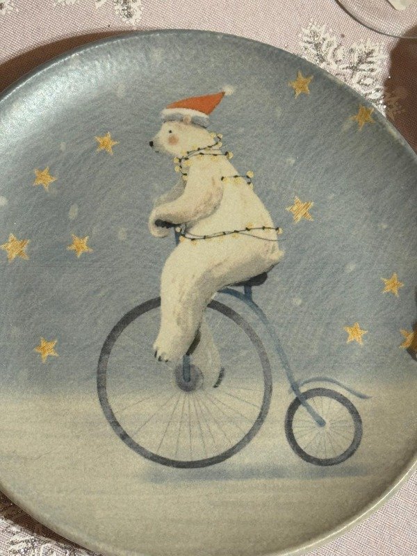 Producto - Línea Polar - Oso andando en bici - Plato de postre (Efectivo: 15.920)