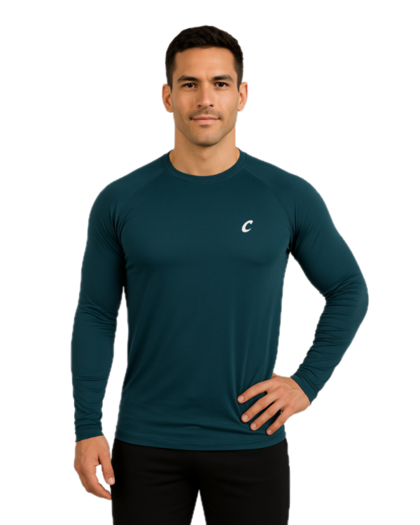 Producto - CAMISETA CORPOFIT ANDINA HOMBRE - PETROLEO