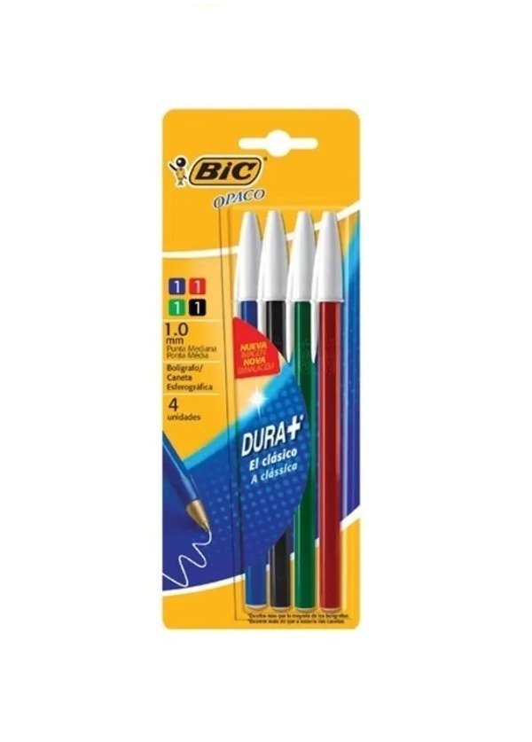 Producto - Boligrafo Opaco trazo grueso x4 BIC