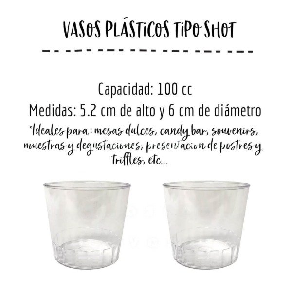 Producto - Pack de 12 vasos shot acrilico 100cc