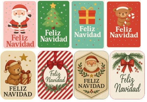 Producto - LAMINA ETIQUETAS NAVIDAD 2