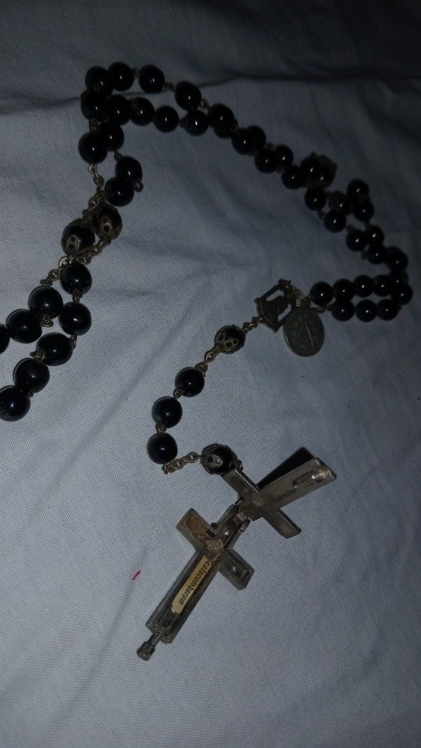 Producto - Vintage Catacumbarum soil reliquary cristals and matal Rosary. - 3