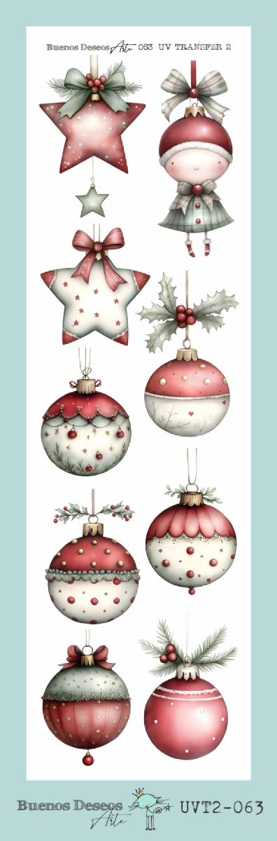 Producto - NAVIDAD - Lamina DECO TRANSFER FACIL UVT2 063 8,5x28cm