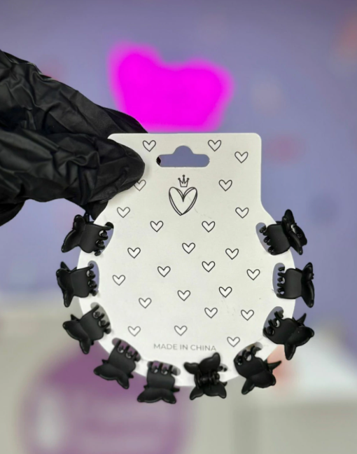 Producto - Prensas para el pelo negras matte x 10u