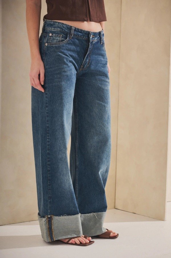 Producto - JEAN WIDE BROOKLIN AZUL CON BOTAMANGA - 3