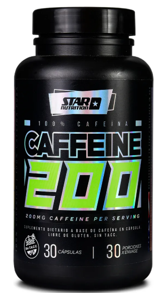 Producto - Cafeína 200 Star Nutrition 30 Cápsulas Energía, Enfoque y Rendimiento