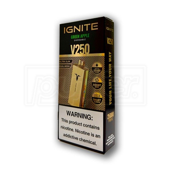 Producto - Ignite V250 Gold - Green Apple (25.000 PUFFS RECARGABLE)