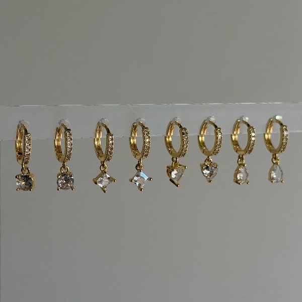 Producto - Aros con dije dorados - 0