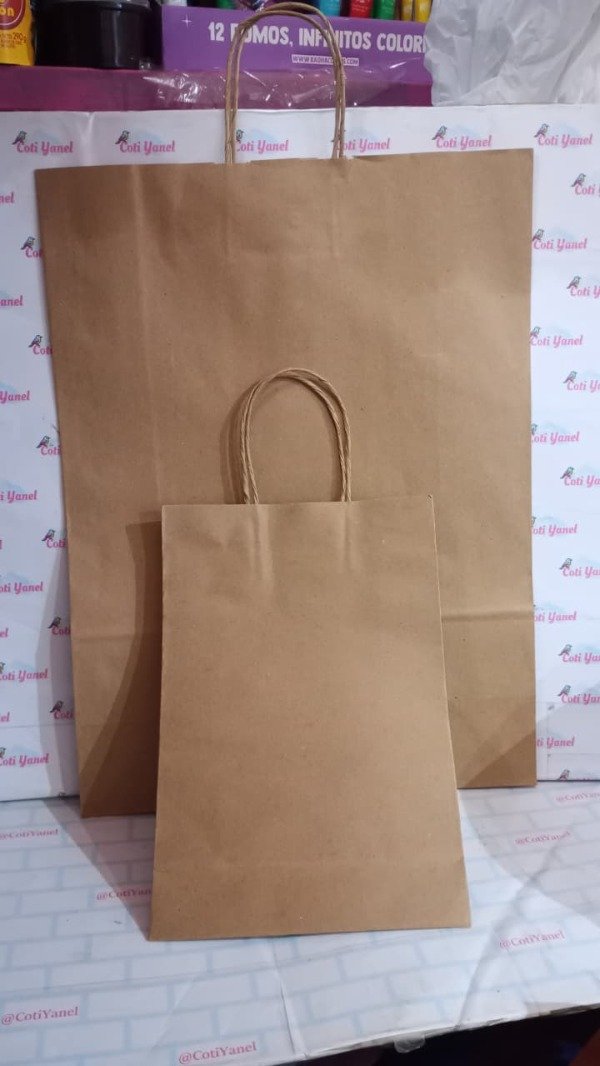 Producto - Bolsa de carton kraft con manija - 0