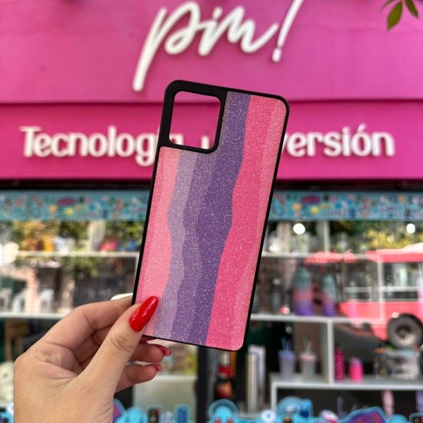 Producto - Samsung A22 5g Funda Reforzada Glitter Rosa