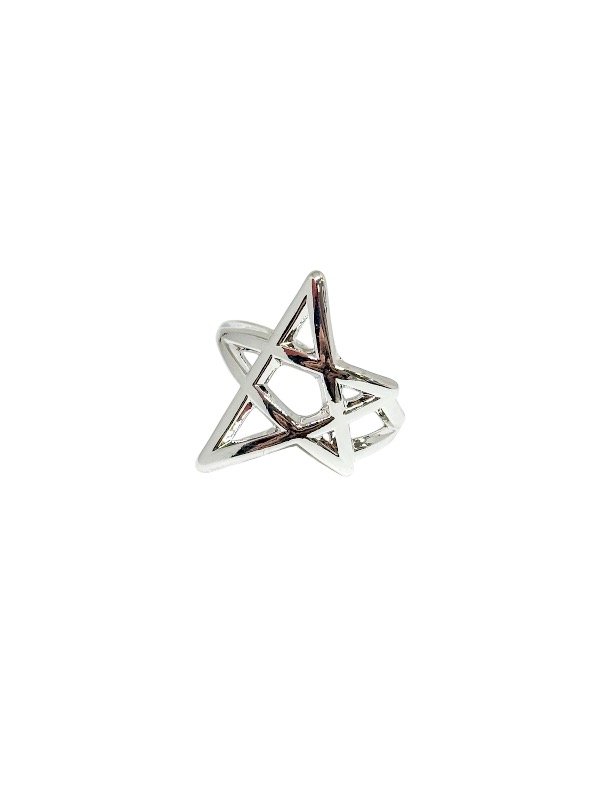 Producto - Anillo acero blanco inflado estrella