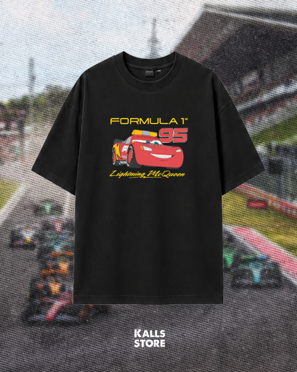 Producto - Remera oversize negra Rayo Mcqueen #f1