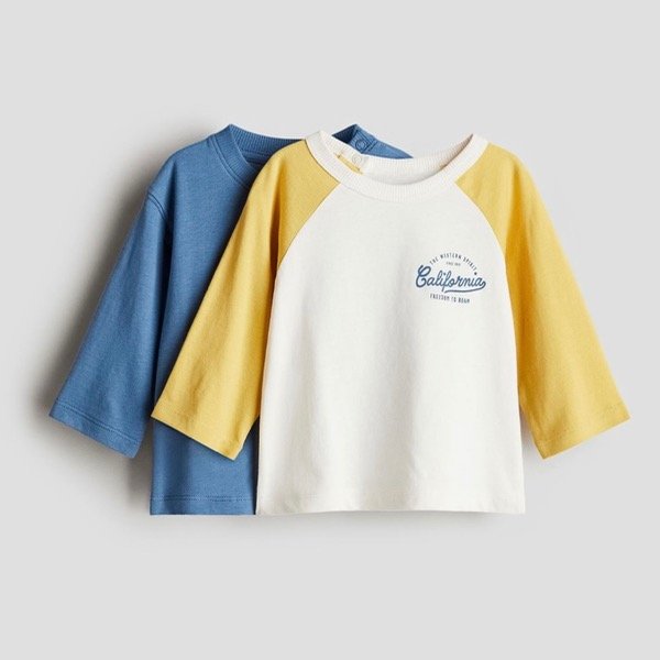 Producto - HyM - Pack x2 Remeras Azul/Amarillo