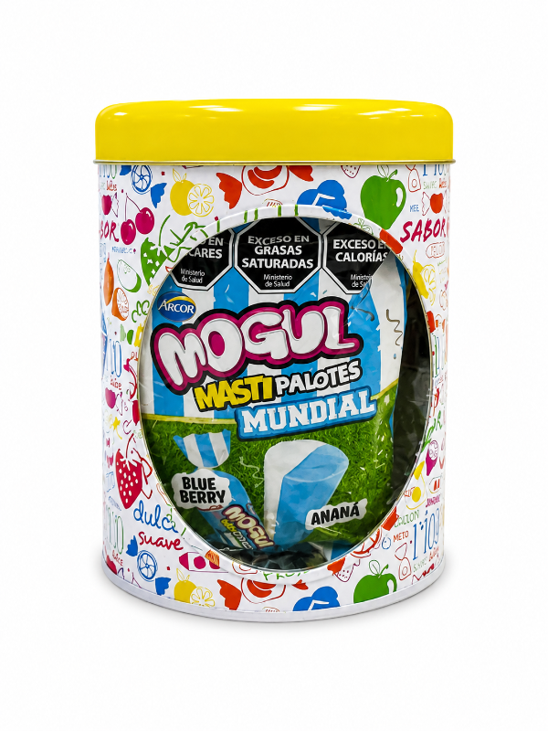 Producto - Arcor Lata con Visor + Productos Mundialistas (lata colores)