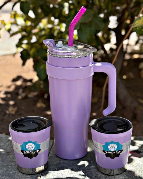Producto - VASO TRAVEL SILVER C/ 2 VASOS TÉRMICOS
