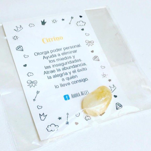 Producto - AMULETO Piedra Natural CITRINO