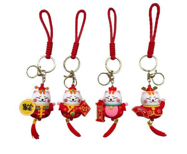 Producto - LLAVERO GOMA GATITO DE LA FORTUNA