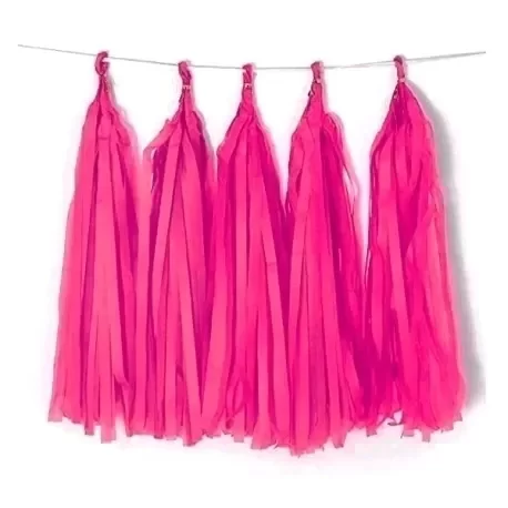 Producto - BORLAS DE PAPEL DE SEDA X 8 MAGENTA