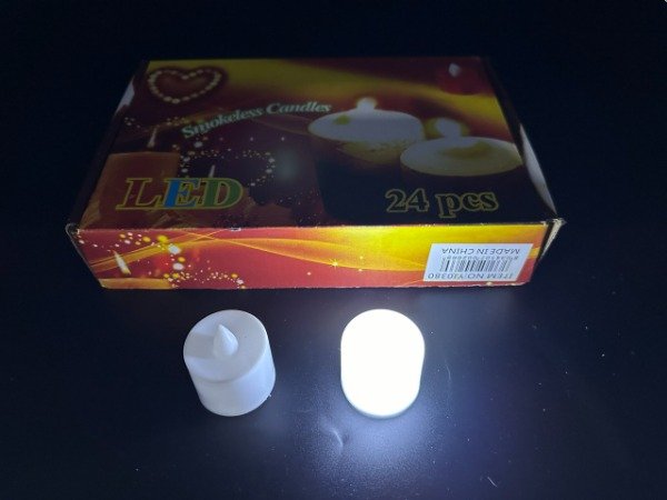 Producto - YJ0380 3,4cm Velita Led Blanca 24U