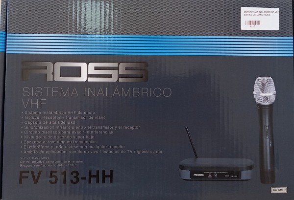 Producto - Microfono inalambrico VHF FV 513-HH ROSS
