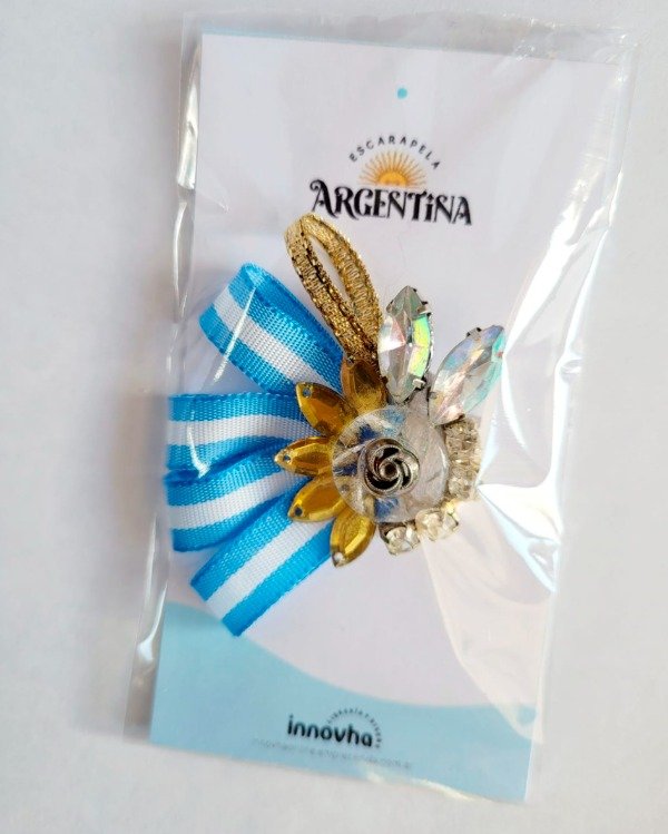 Producto - Escarapela Flor Gemas/Cintas