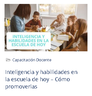Producto - Inteligencia y habilidades en la escuela de hoy