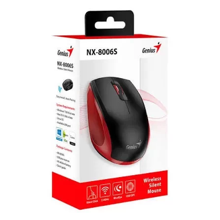 Producto - Mouse Genius X 8006S Inalambrico Blue Eye Rojo - 2