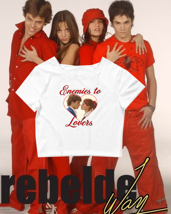Producto - Baby tee Erreway enemies to lovers Pablo y Marizza