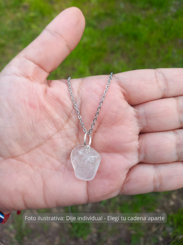 Producto - Dije Cuarzo Cristal - Tesoro Pulido