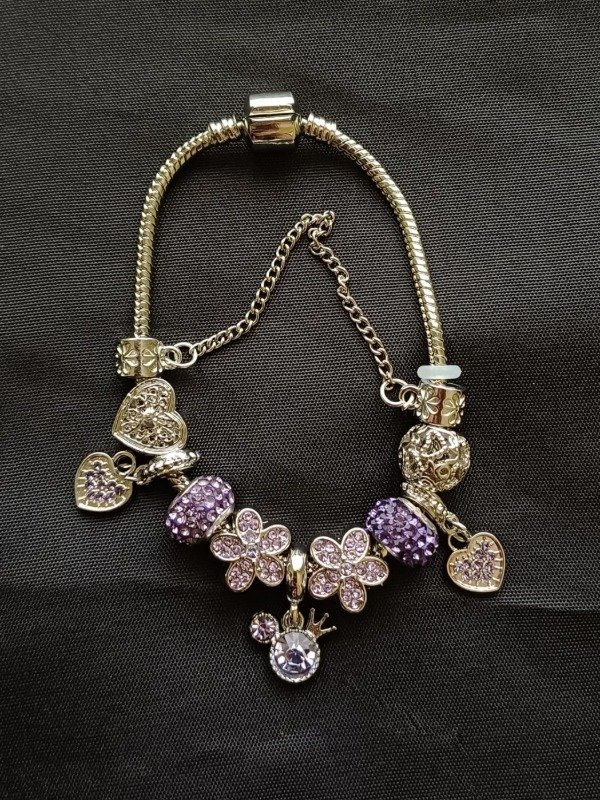 Producto - Pulsera estilo Pandora violeta