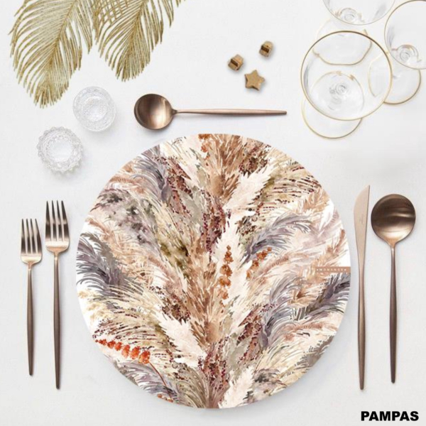 Producto - Platos de sitio de papel laminado Pampa