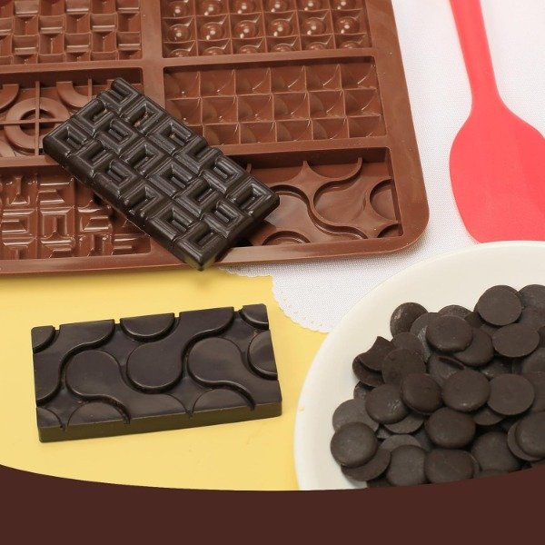 Producto - Molde silicona X6 tabletas choco texturadas - 4