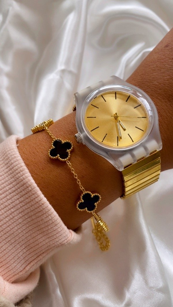 Producto - Reloj Cali dorado ( malla elastica )