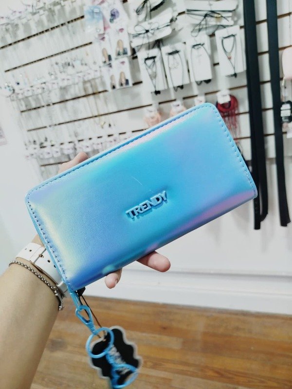 Producto - Billetera Trendy holo turquesa
