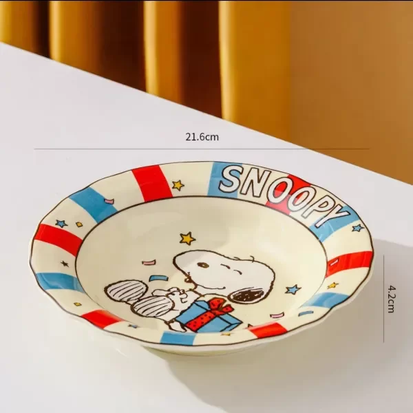 Producto - PLATO CERAMICA 8" PERRITO CON RAYAS ROJAS