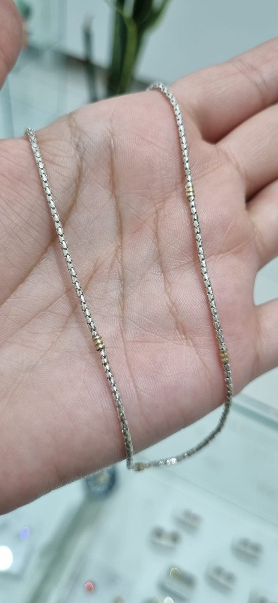 Producto - Cadena Plata y oro Hueca - 0