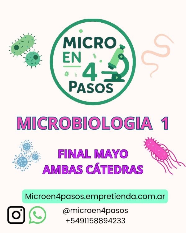 Producto - EXTENSION DE CURSO EX ALUMNO -MICROBIOLOGIA 1 FINAL MAYO 2026