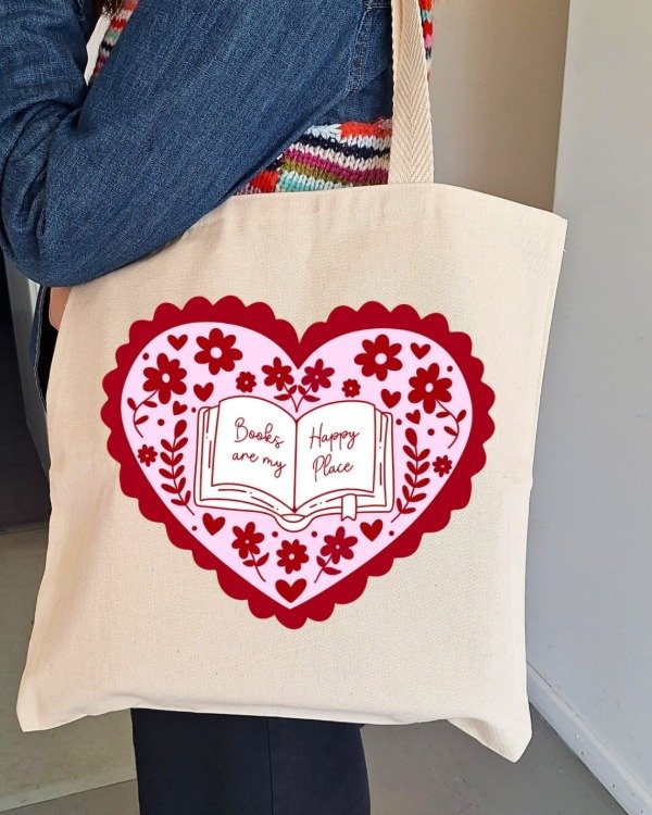 Producto - Tote bag "Books are my happy place"