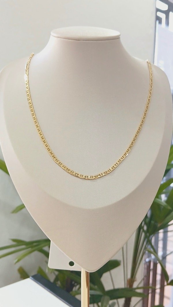 Producto - Cadena unisex en 60cm laminada en oro 18k