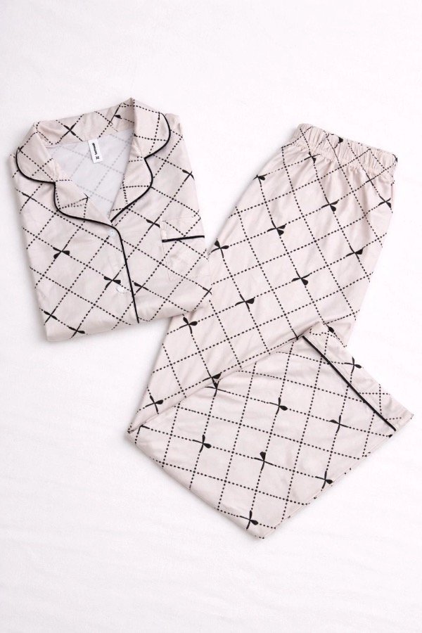 Producto - Pijama camisero rosa bebe moños