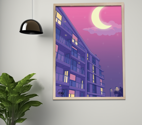 Producto - Cuadro City Pop - Colonia (Marco Blanco)