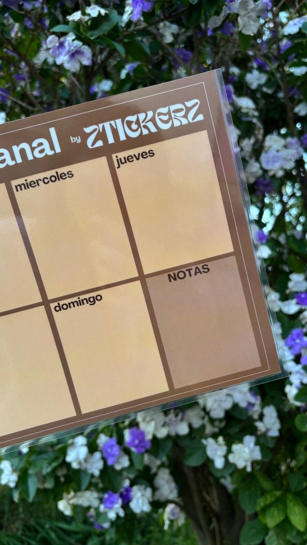 Producto - PLANNER SEMANAL PARA HELADERA (MARRÓN)