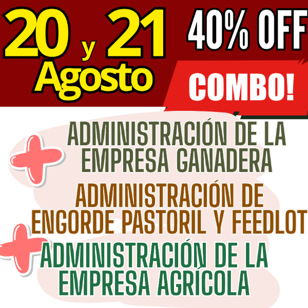 Producto - COMBO 3 CURSOS: Admin Ganadera + Engorde Pastoril y Feedlot + Admin Agrícola