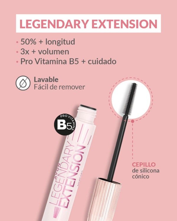 Producto - Legendary Extension- Máscara Alargadora para Pestañas (FÁCIL DE REMOVER) - 1