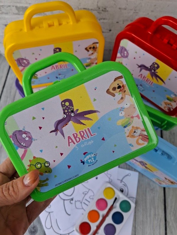 Producto - Valijitas Plástica color con Acuarelas - 0