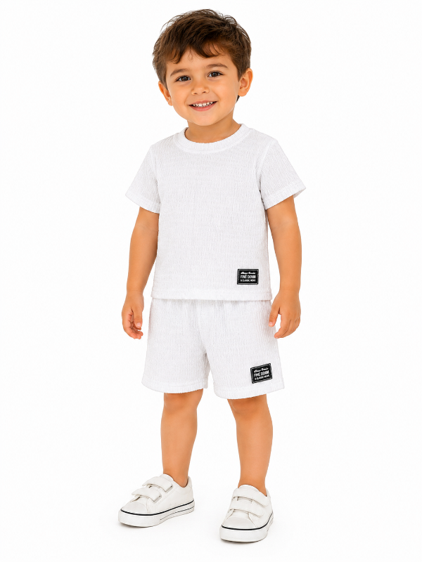 Producto - CONNUNTO WAFLE BEBÉ LISOS SHORT Y REMERA - 2