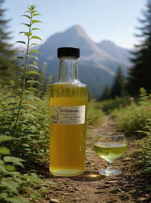 Producto - Licor de Peperina - Serranía - botella de 500 ml