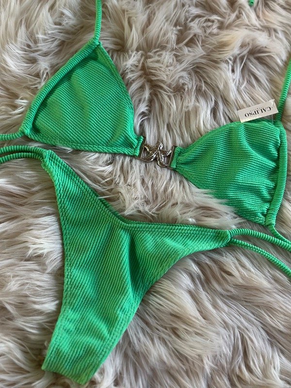 Producto - BIKINI BK TOP/ LESS REGULABLE Y DIJE DE ESTRELLA VERDE