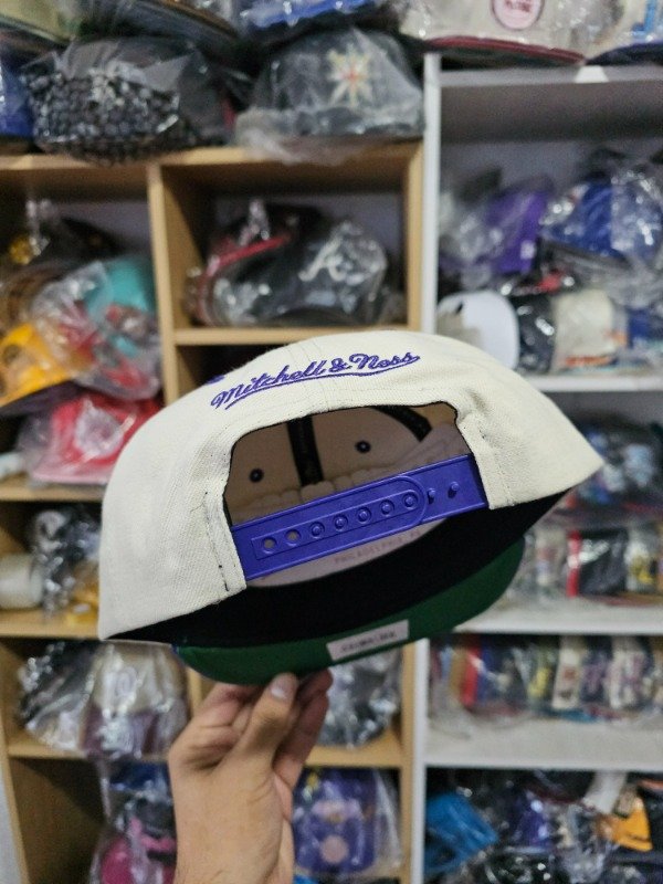 Toronto Raptors vintage logo cream snapback — imagen 6